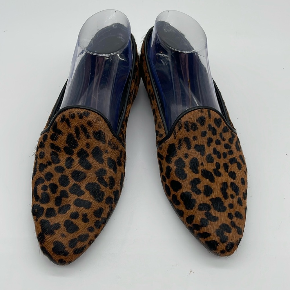 The Flexx Calf Fur Leopard Print Flats Size 8